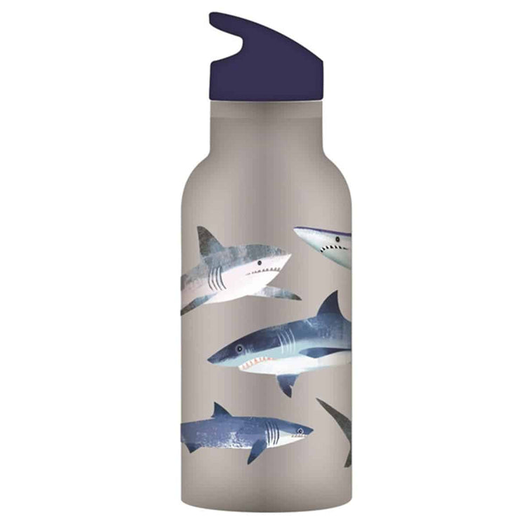 CROCODILE CREEK. Stainless Steel Drinking Bottle Sharks
