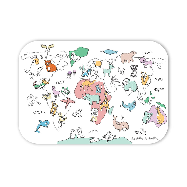 DB KIDS. Giant cleanable colouring board World Map