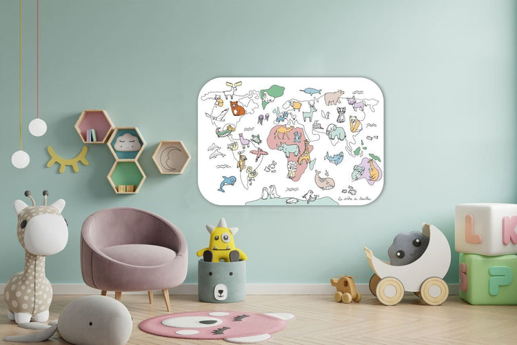 DB KIDS. Giant cleanable colouring board World Map