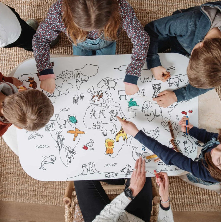 DB KIDS. Giant cleanable colouring board World Map