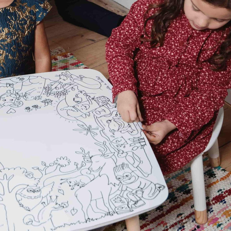 DB KIDS. Επιφάνεια χρωματισμού για τραπεζάκι Δάσος
