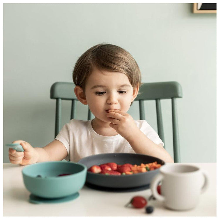 EKOBO. Bambino Silicone Baby Meal Set Lagoon with Silicone Spoon