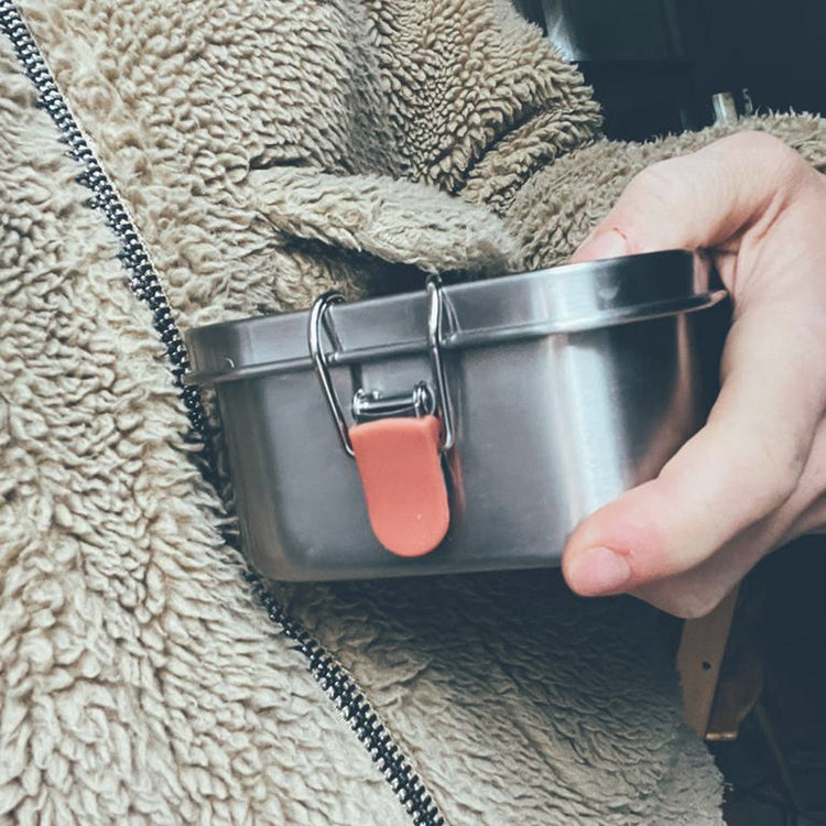 EKOBO. Stainless steel Lunch box with heat safe insert - Terracotta