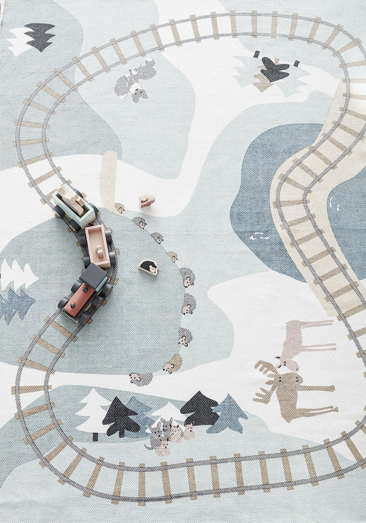 KIDS CONCEPT. Animal wood train EDVIN