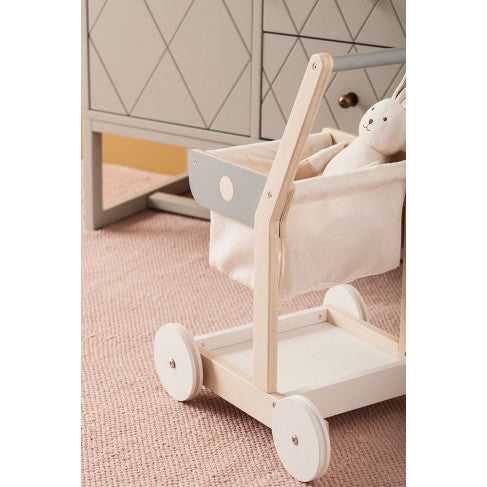 KIDS CONCEPT. Ξύλινο καρότσι για ψώνια