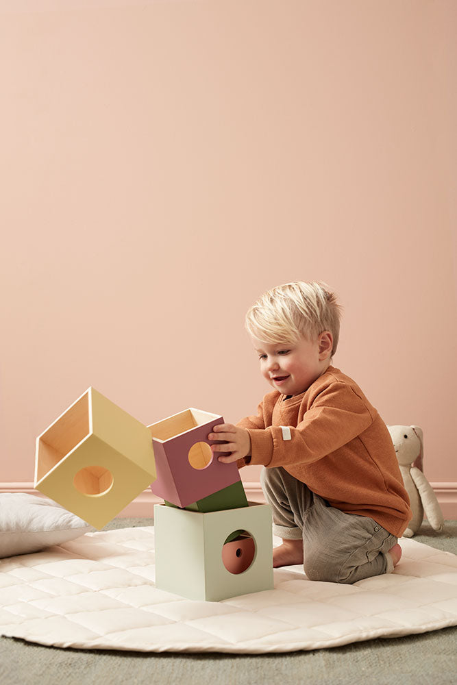 KIDS CONCEPT. Cubes wood 5 pcs EDVIN