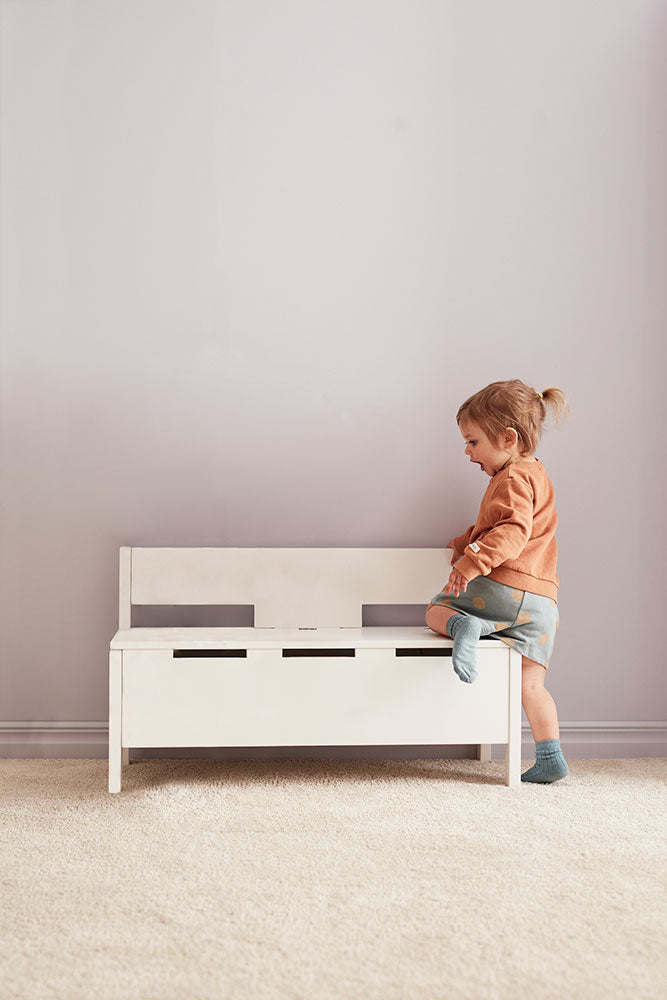 KIDS CONCEPT. Παγκάκι με αποθηκευτικό χώρο STAR (λευκό)