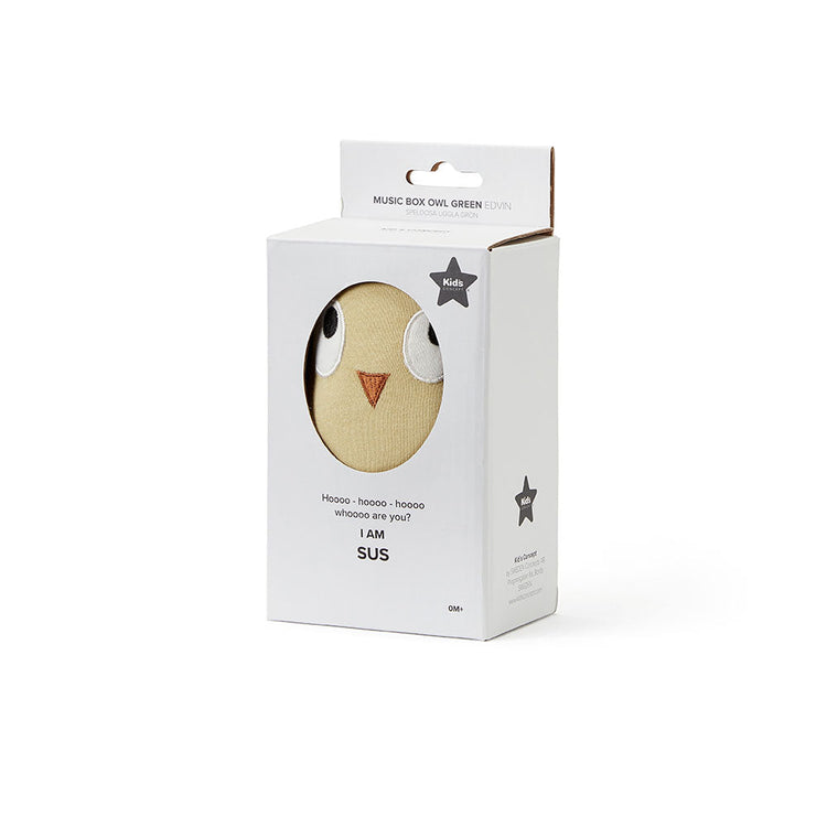 KIDS CONCEPT. Music box owl green EDVIN