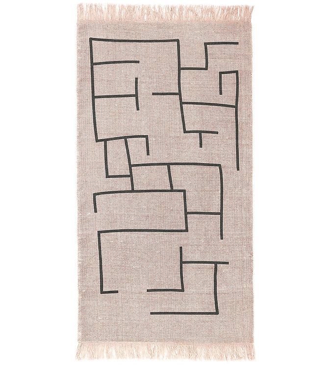 KIDS CONCEPT. Rug geometric pink 90x130 cm
