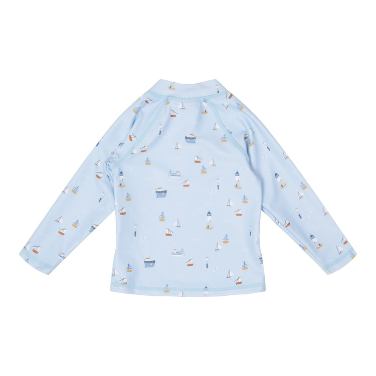 LITTLE DUTCH. Swim T-shirt long sleeves Sailors Bay Blue