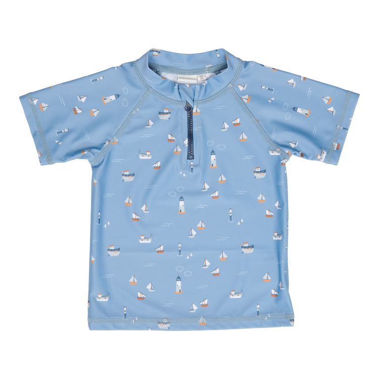 LITTLE DUTCH. Μπλουζάκι κοντομάνικο με προστασία UV Sailors Bay Dark Blue