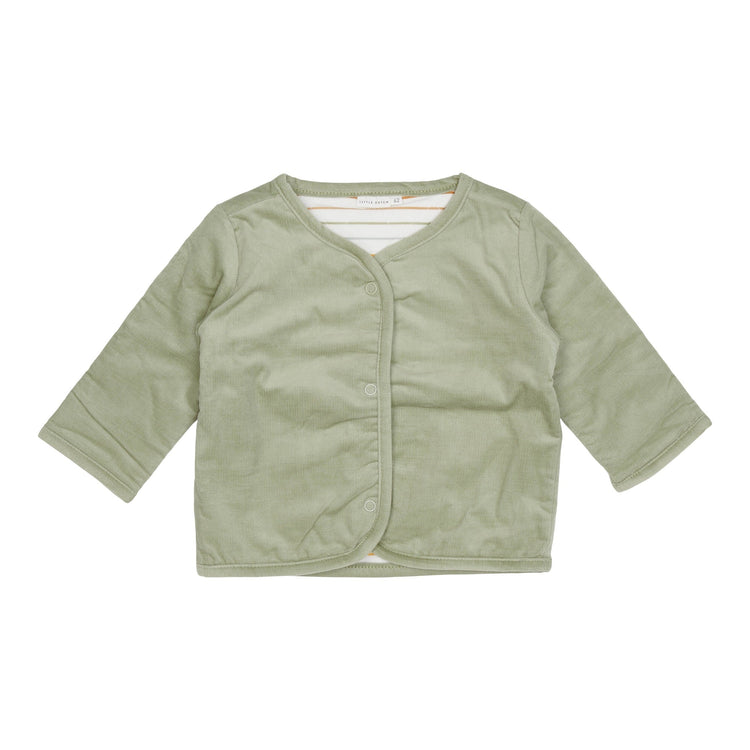 LITTLE DUTCH. Μπουφάν διπλής όψης Vintage Sunny Stripes/Green