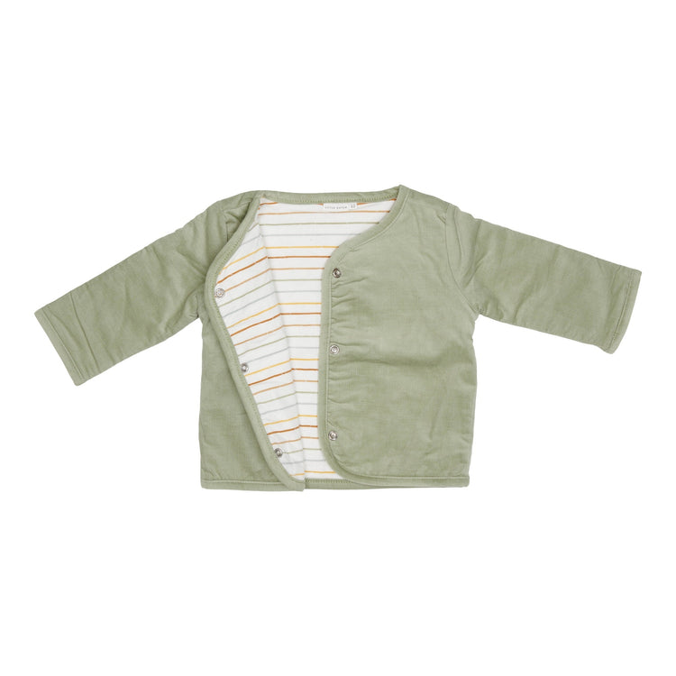 LITTLE DUTCH. Μπουφάν διπλής όψης Vintage Sunny Stripes/Green