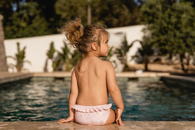 LITTLE DUTCH. Swim pants ruffles Litte Pink Flowers