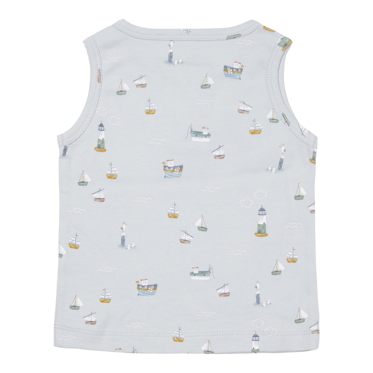 LITTLE DUTCH. Singlet Sailors Bay Blue