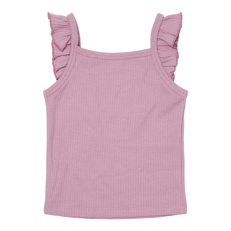 LITTLE DUTCH. Singlet with frills Mauve