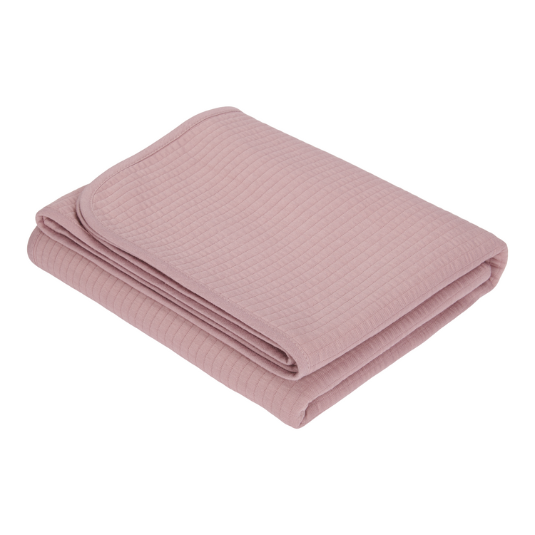 LITTLE DUTCH. Cot summer blanket Pure Mauve 110 x 140