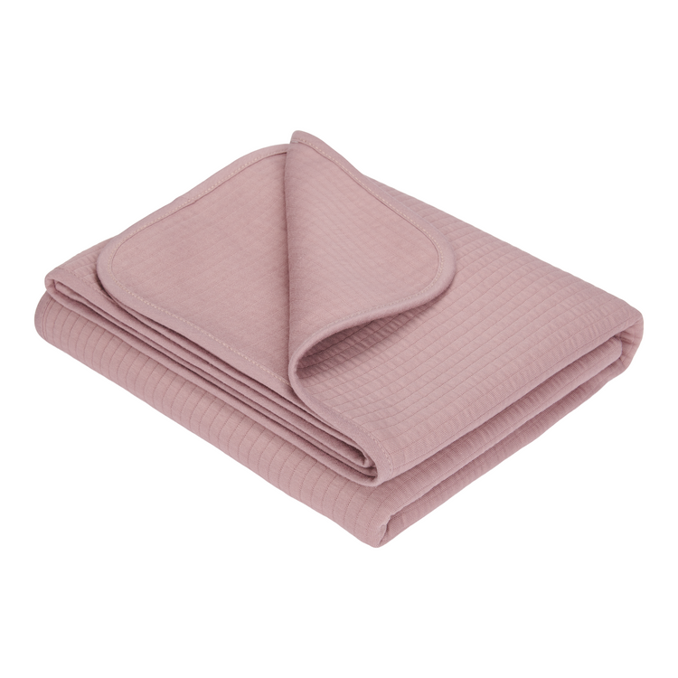 LITTLE DUTCH. Cot summer blanket Pure Mauve 110 x 140