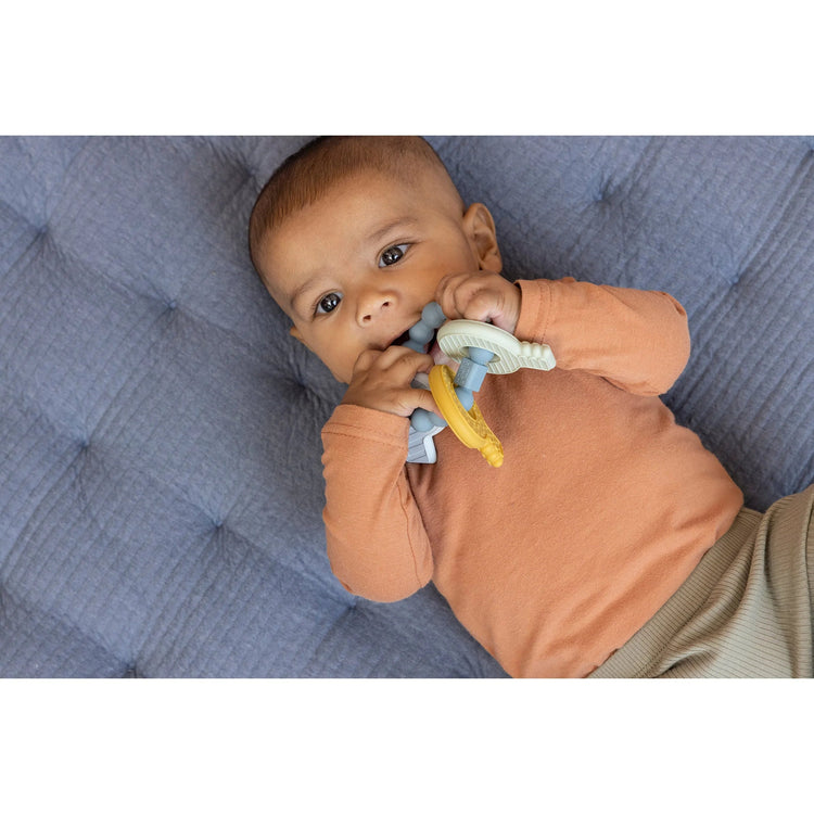 LITTLE DUTCH. Μασητικό σιλικόνης μπρελόκ (μπλε).