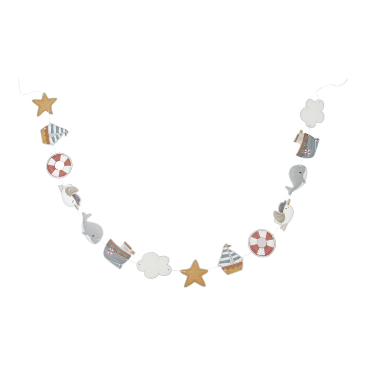 LITTLE DUTCH. Cardboard Garland Sailors Bay FSC