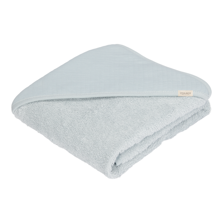 LITTLE DUTCH. Hooded towel Pure Soft Blue 75x75
