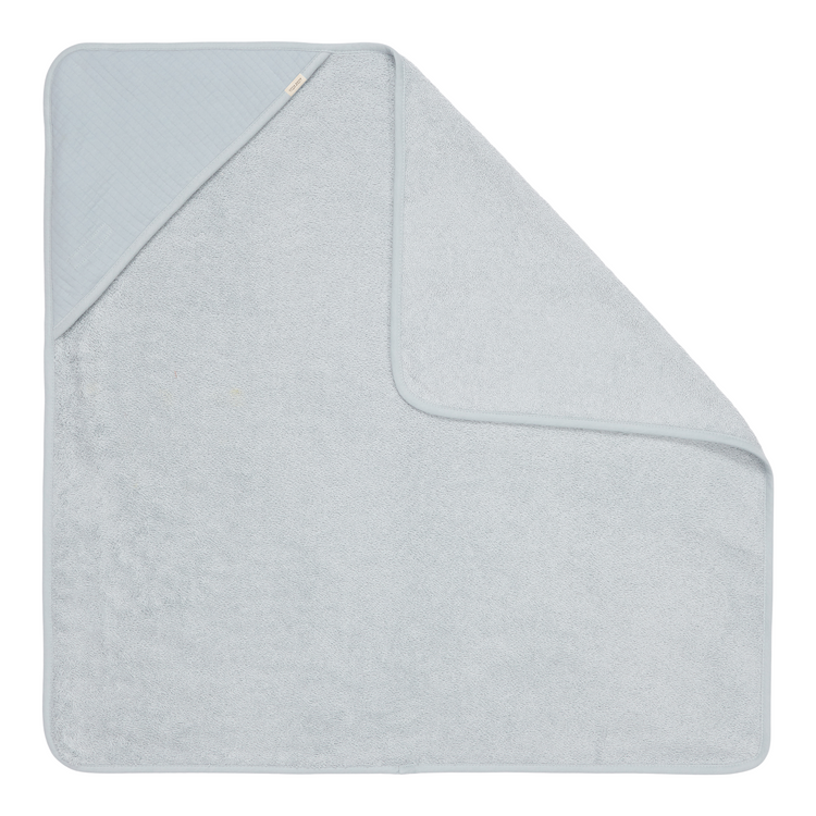 LITTLE DUTCH. Hooded towel Pure Soft Blue 75x75