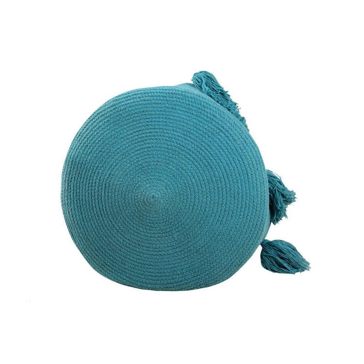 Lorena Canals. Basket Tassels petrol 30Χ45Χ45