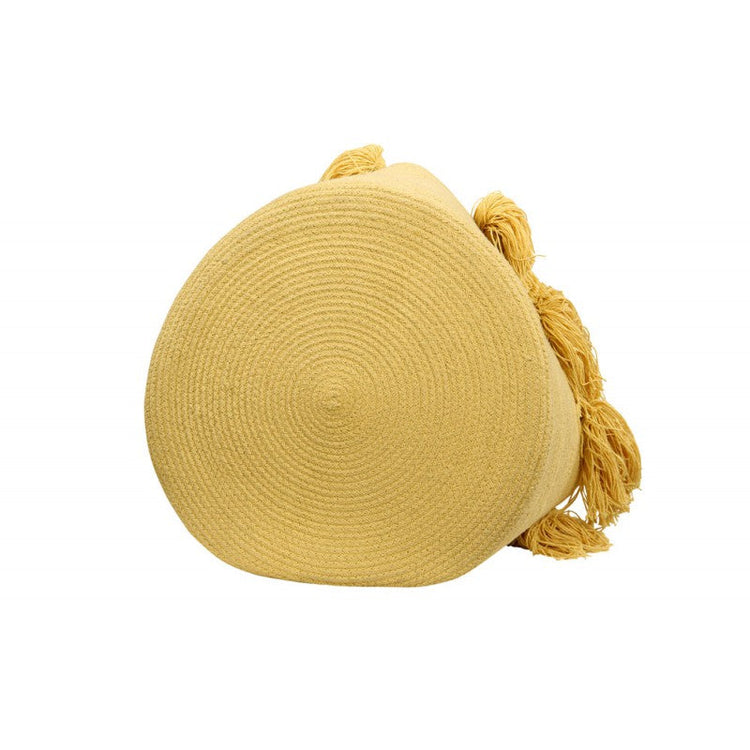 Lorena Canals. Καλάθι αποθήκευσης με κρόσια (κίτρινο) 30Χ45Χ45