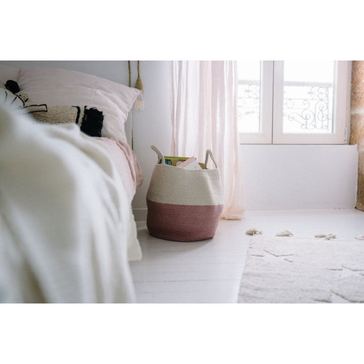 Lorena Canals. Basket Zoco Ash Rose-Natural 30Χ35