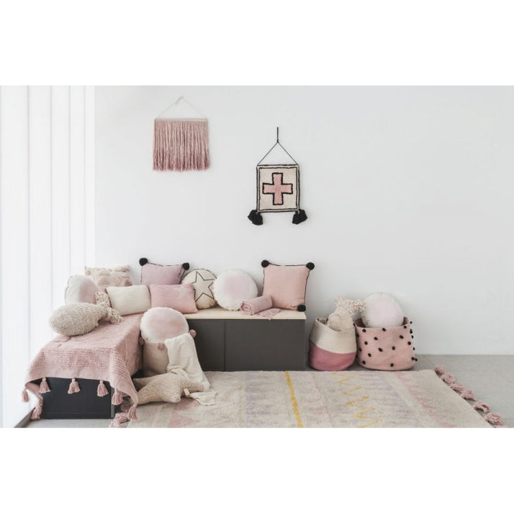 Lorena Canals. Basket Zoco Ash Rose-Natural 30Χ35