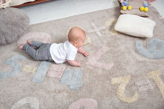 Lorena Canals. Washable Rug Baby Numbers. 120X160