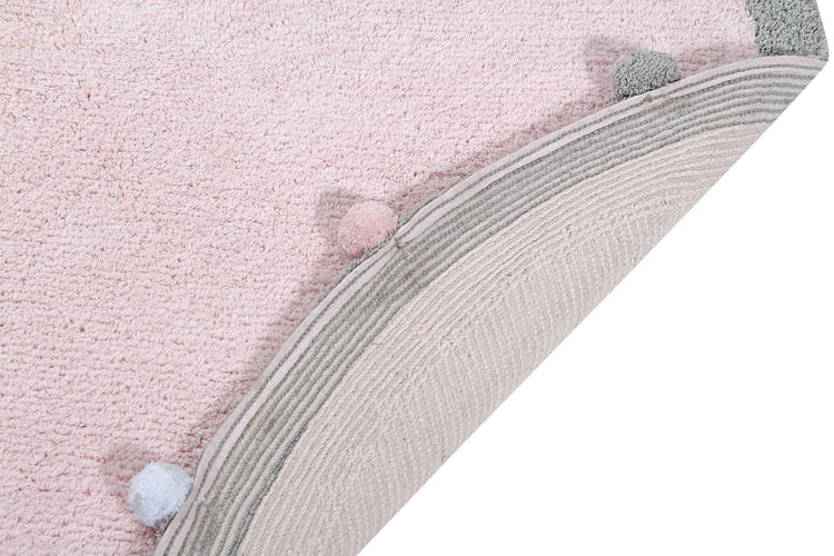 Lorena Canals. Washable Rug Bubbly Soft Pink - Grey 120