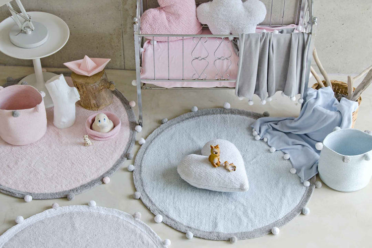 Lorena Canals. Washable Rug Bubbly Soft Pink - Grey 120