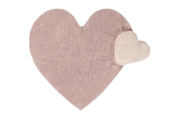 Lorena Canals. Washable Rug Puffy heart with cushion (pink)