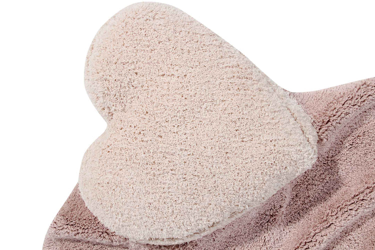 Lorena Canals. Washable Rug Puffy heart with cushion (pink)