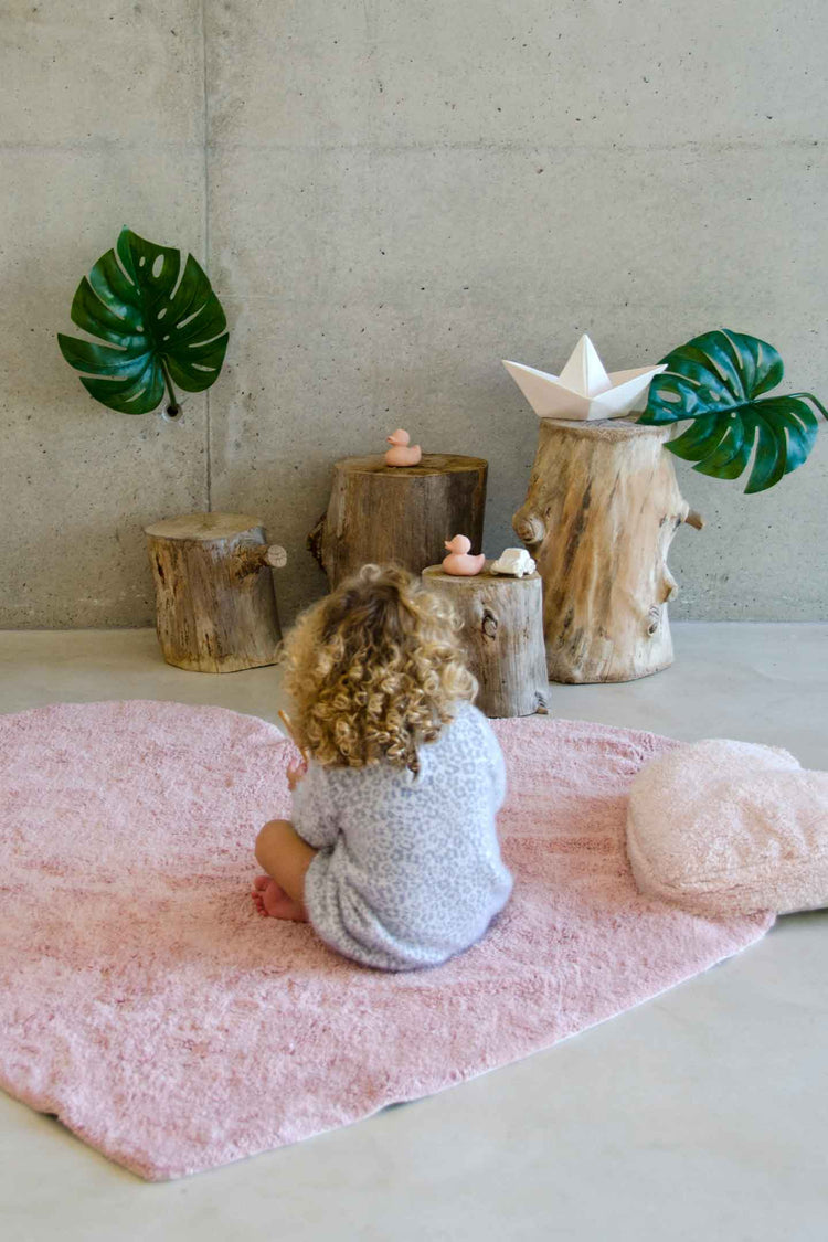 Lorena Canals. Washable Rug Puffy heart with cushion (pink)