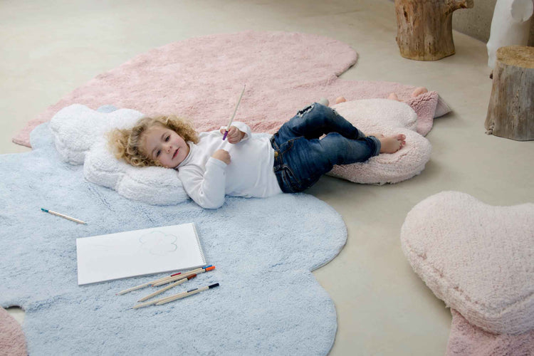 Lorena Canals. Washable Rug Puffy heart with cushion (pink)