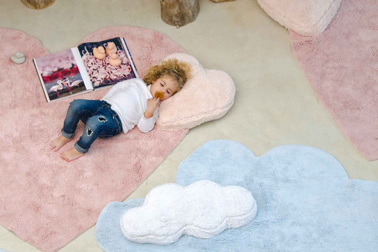 Lorena Canals. Washable Rug Puffy heart with cushion (pink)