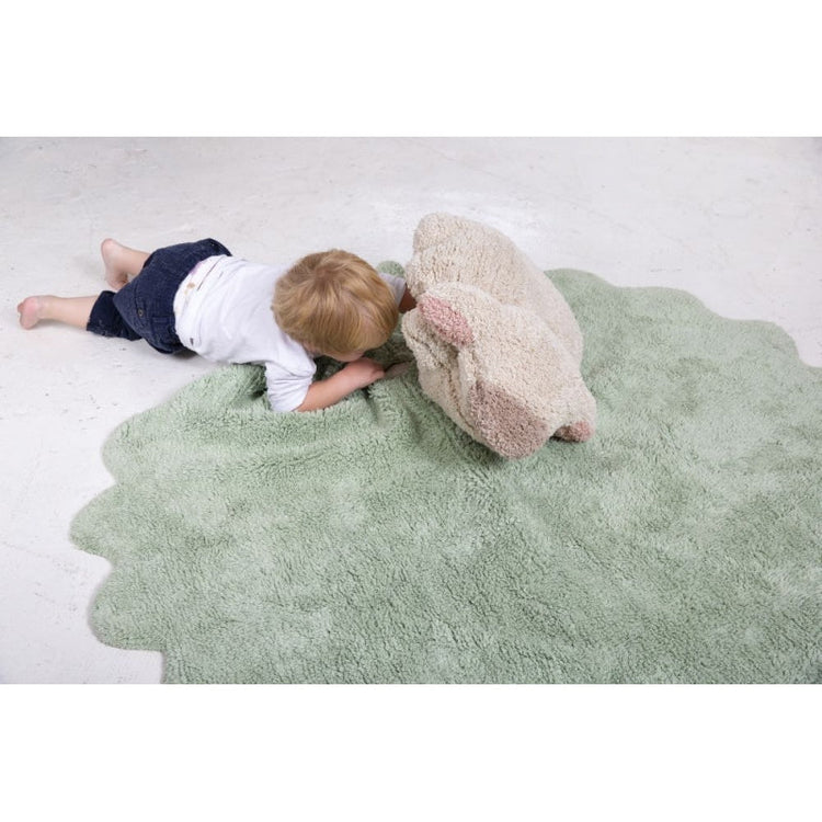 Lorena Canals. Washable Ruge Puffy Sheep with cushion (light green) 140