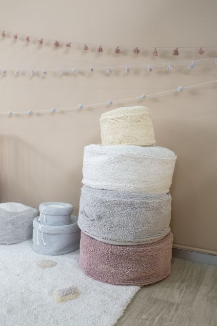Lorena Canals. Pouf Chill Pearl Grey 20Χ50Χ50