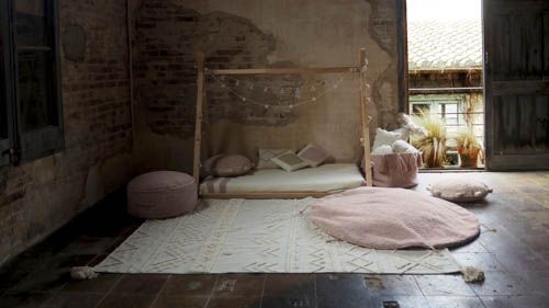 Lorena Canals. Sleepover Pouf Lou Vintage Nude
