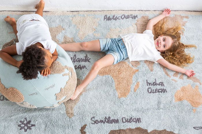 Lorena Canals. Pouf World Map 45Χ50