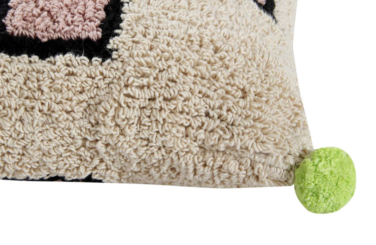 Lorena Canals. Cushion Cross white-pink