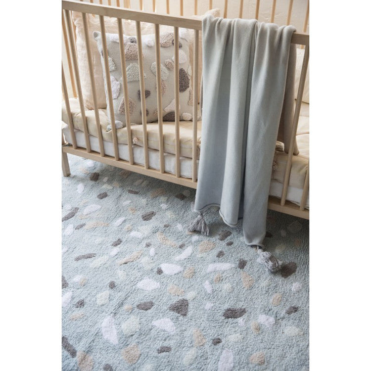 Lorena Canals. Cushion Square Terrazo Aquamarine