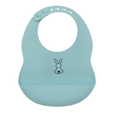 Bib with Drip Tray Silicone (light blue)