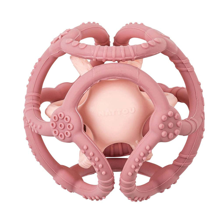 SILICON. Nattou Silicone Teether Pink Ball