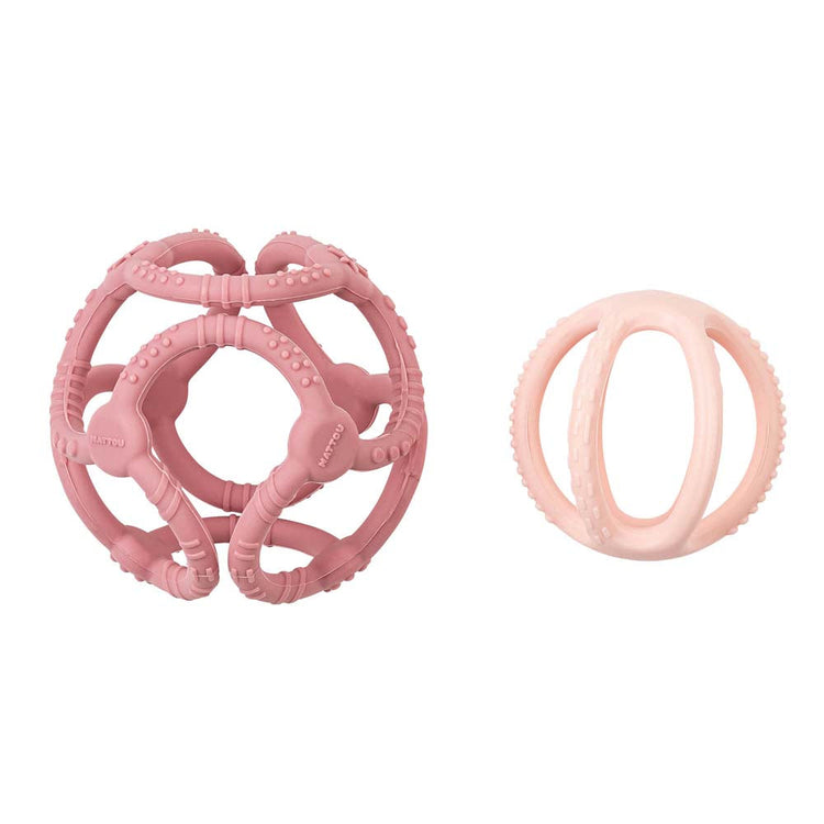 SILICON. Nattou Silicone Teether Pink Ball