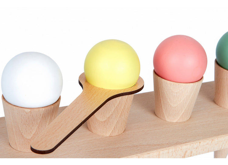 NEW ELEMENTS. Wooden Ice cream corner Taupe Stripes