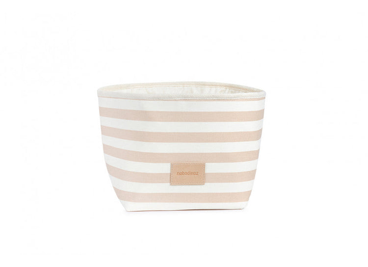 ST GERMAIN. Καλάθι Django μικρό Taupe Stripes/ Natural
