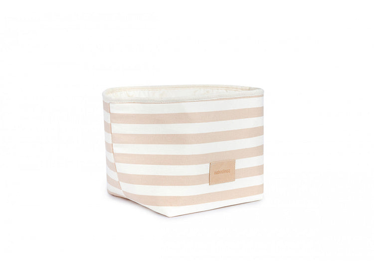 ST GERMAIN. Καλάθι Django μικρό Taupe Stripes/ Natural